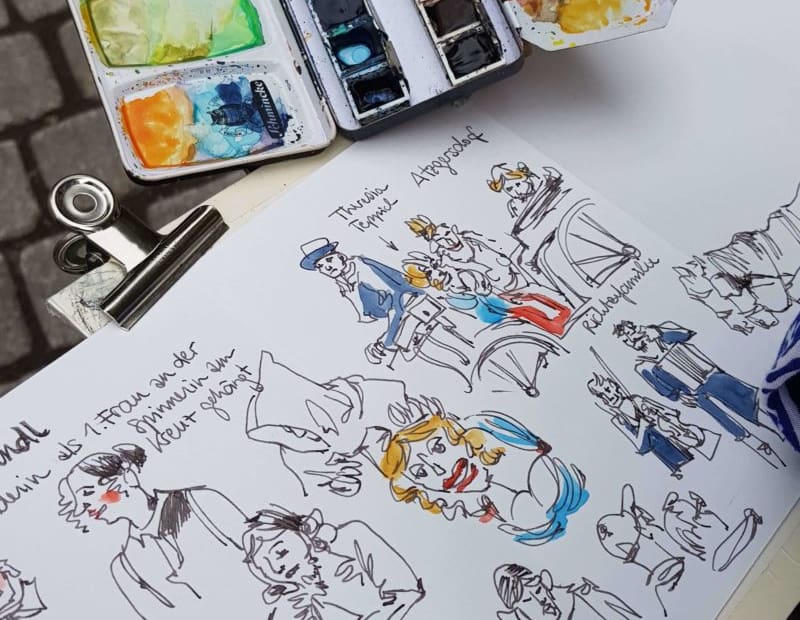 Straßentheater Theaterfink - Auferstehung der hingerichteten Theresia K**, 2019, Sketch von Sandra Biskup