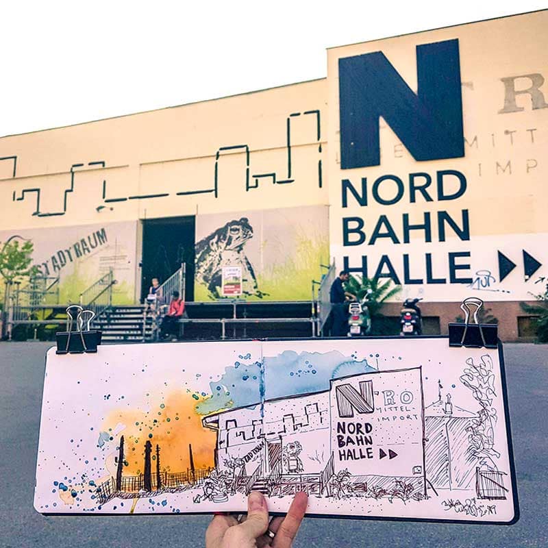 Sketch Bettina Wong Nordbahnhalle, Wien